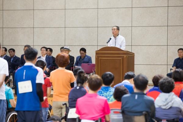 구미시장배 경북장애인탁구대회가 장애인체육관에서 지난 20일 개최됐다. (사진=구미시)
